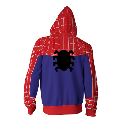 Spider-Man: Into the Spider-Verse Peter Parker Cosplay Zip Up Hoodie Jacket