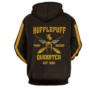 Hufflepuff Quidditch Team Est 1092 Harry Potter 3D Hoodie
