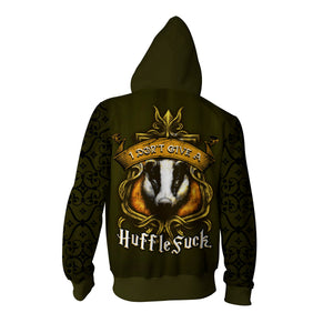 I Don't Give A HuffleFuck Harry Potter 3D Zip Up Hoodie