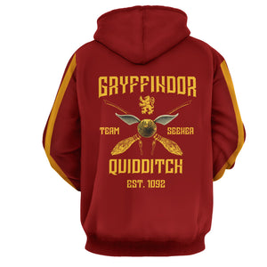 Gryffindor Quidditch Team Est 1092 Harry Potter 3D Hoodie