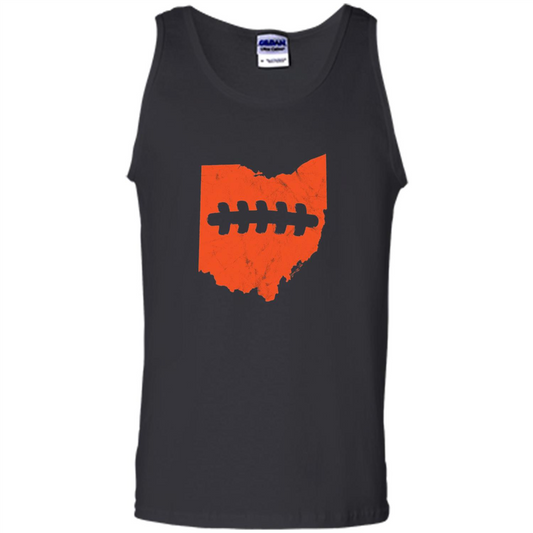 Ohio Outline Football T-shirt Black