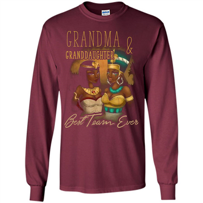 Family T-shirt Grandma Granddaughter Best Team Ever T-shirt