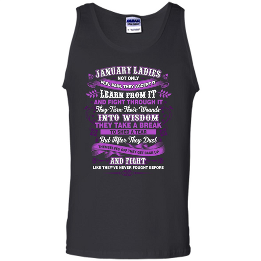 January Ladies T-shirt January Lady Facts Black