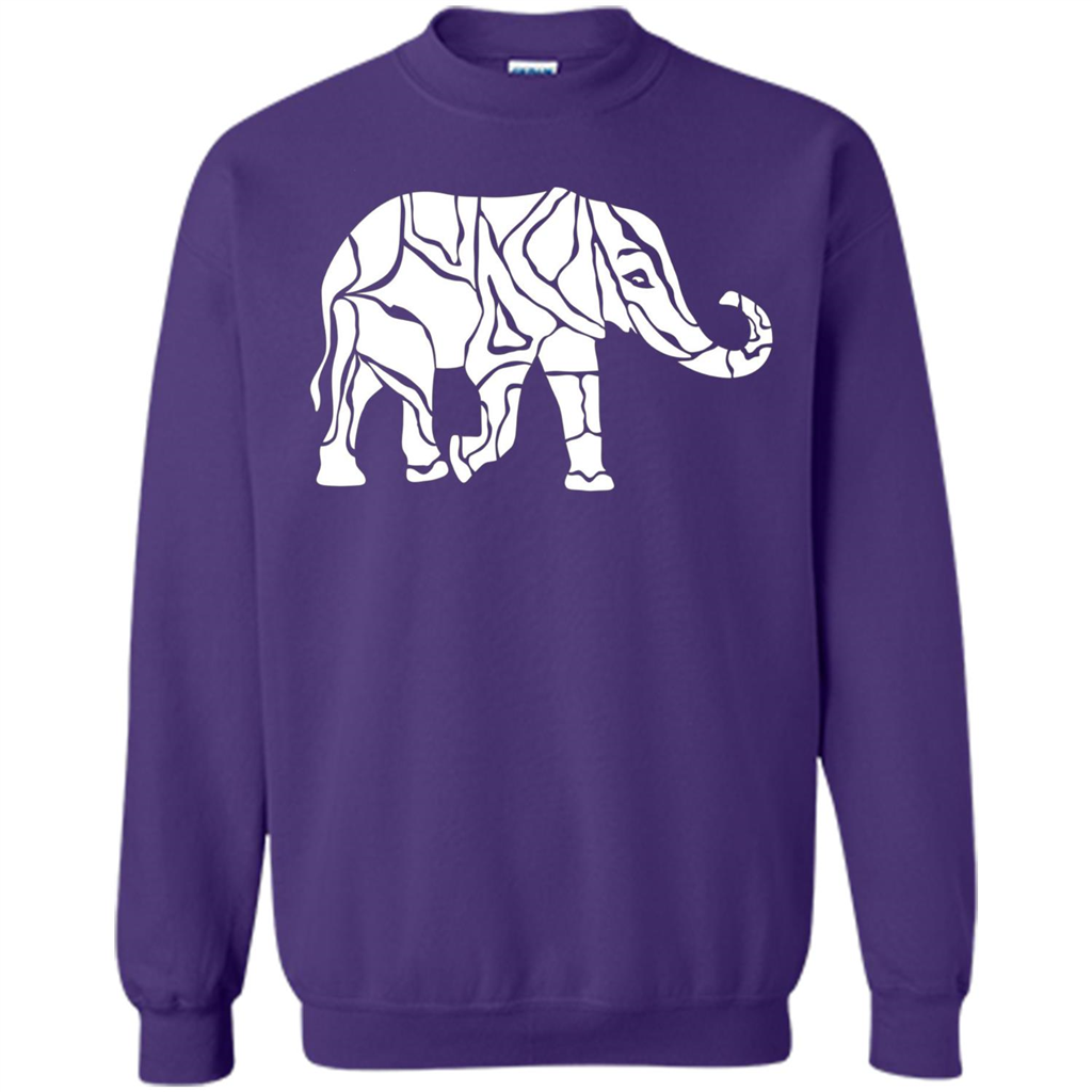 Elephant T-shirt Abstract Elephant Design T-Shirt Purple