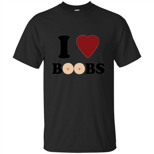 I Love Boobs T-shirt Black