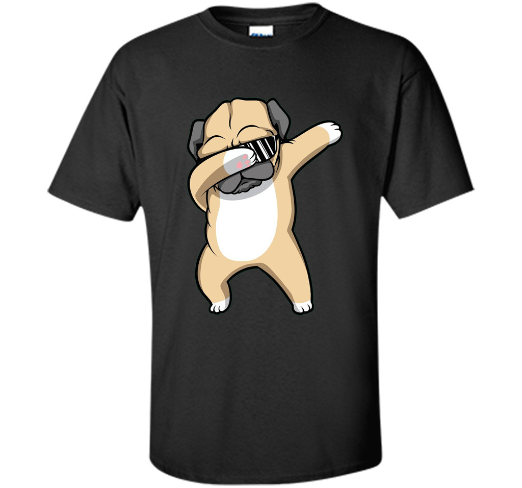 Dabbing Pug Shirt - Funny Cute Dog Dab Dance T-shirt Black