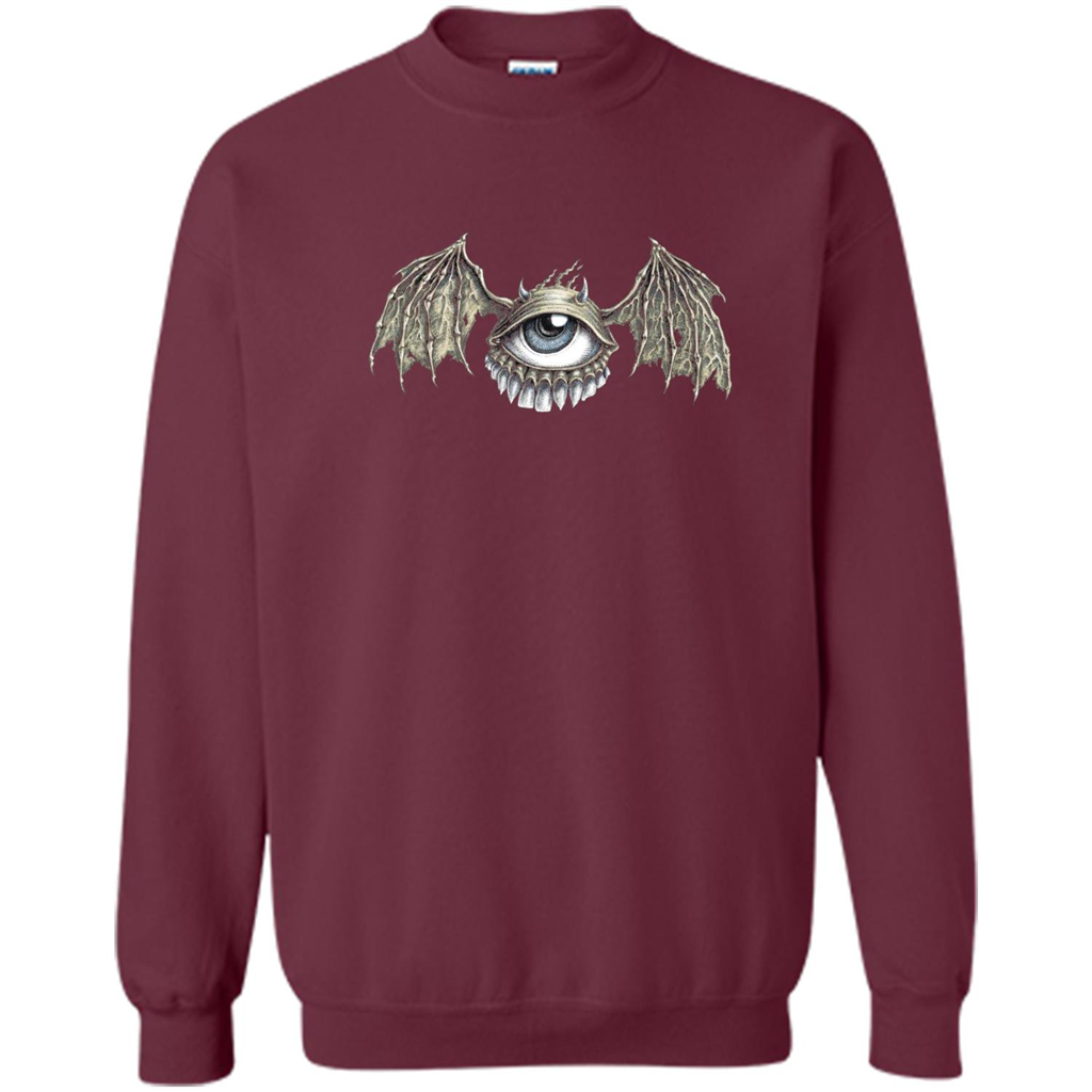 Eyebat T-shirt Scary Halloween Tshirt Maroon