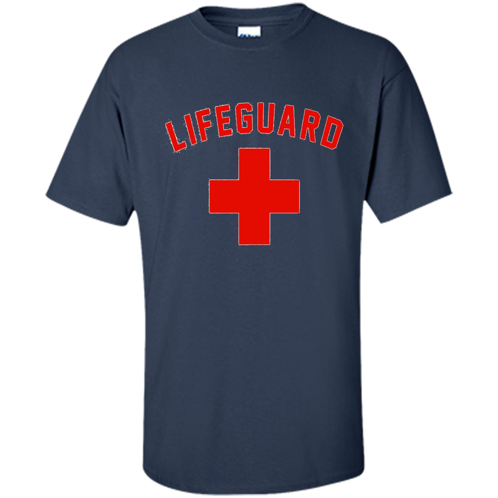 Lifeguard Red And White T-Shirt Navy