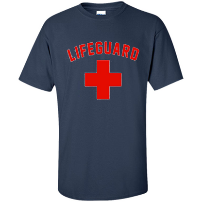 Lifeguard Red And White T-Shirt Navy