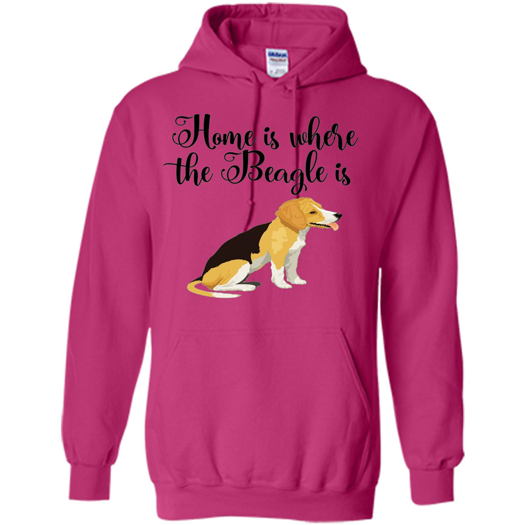 Cute Beagle T-shirt Home Is Where the Beagle Is Heliconia