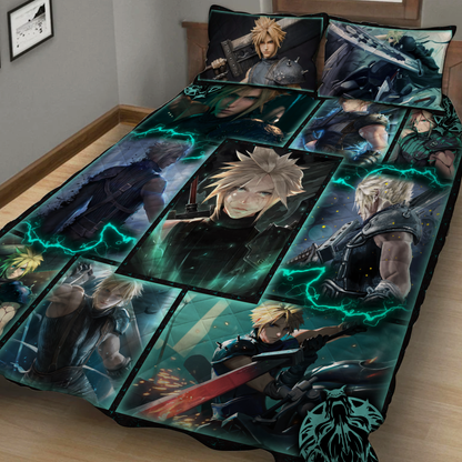Final Fantasy VII Cloud Strike 3D Quilt Bed Set Quilt Set