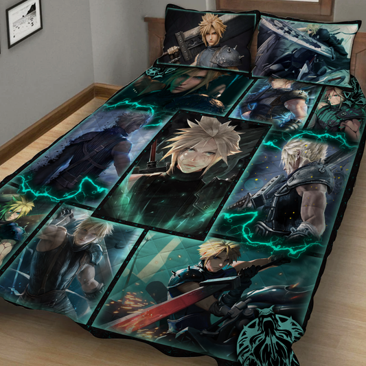 Final Fantasy VII Cloud Strike 3D Quilt Bed Set Quilt Set