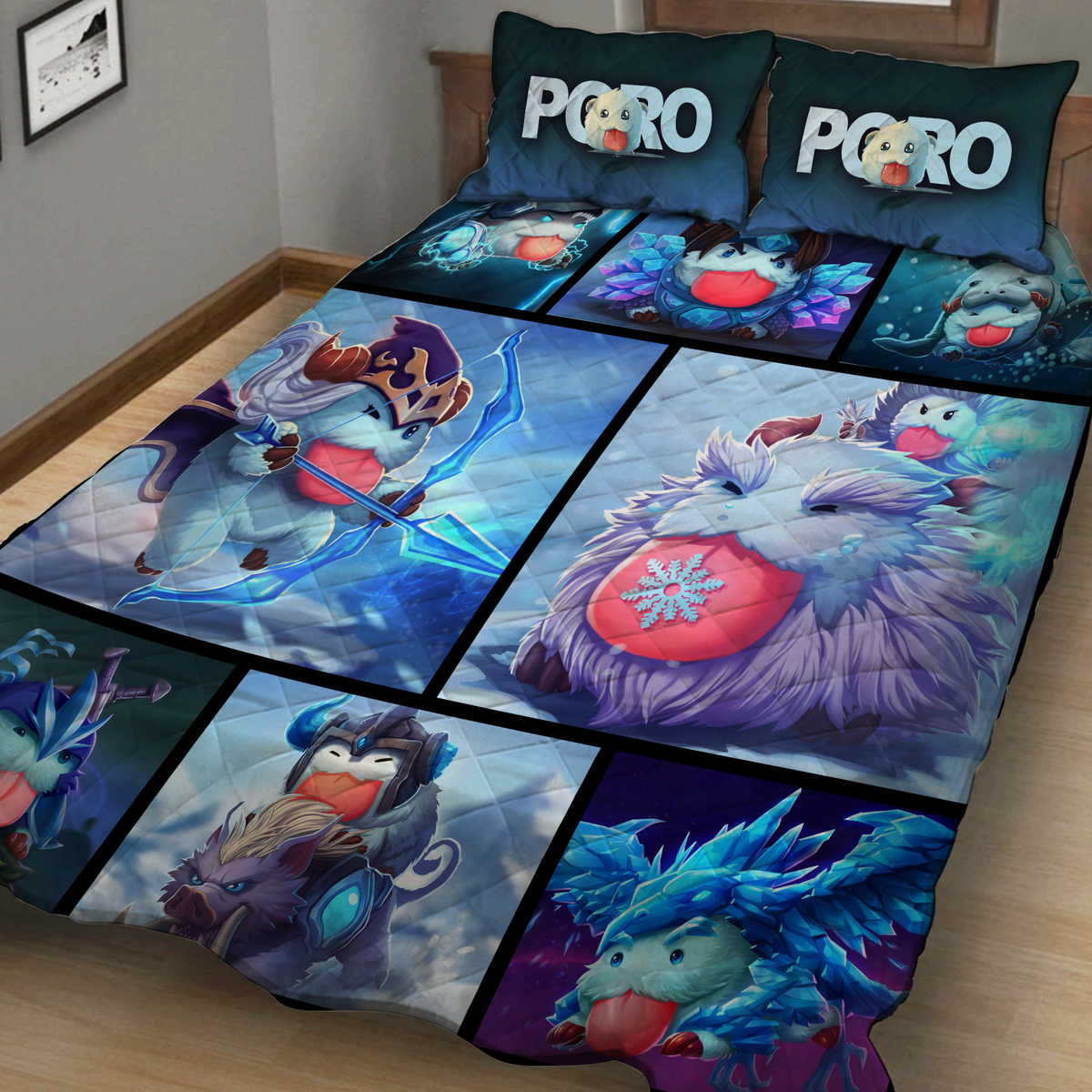 League Of Legends Poro Complication 3D Quilt Bed Set Quilt Set