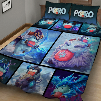 League Of Legends Poro Complication 3D Quilt Bed Set Quilt Set