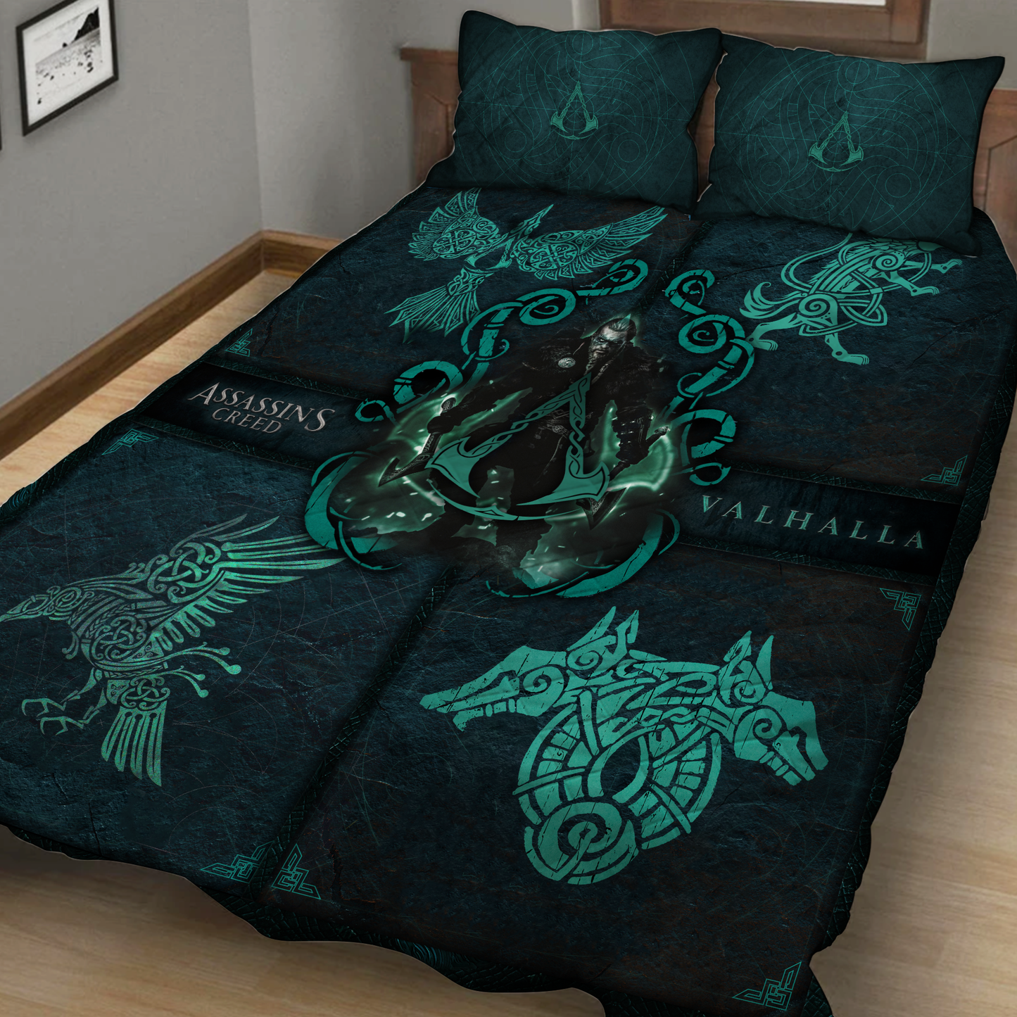 Assassin's Creed Valhalla 3D Quilt Bed Set Quilt Set