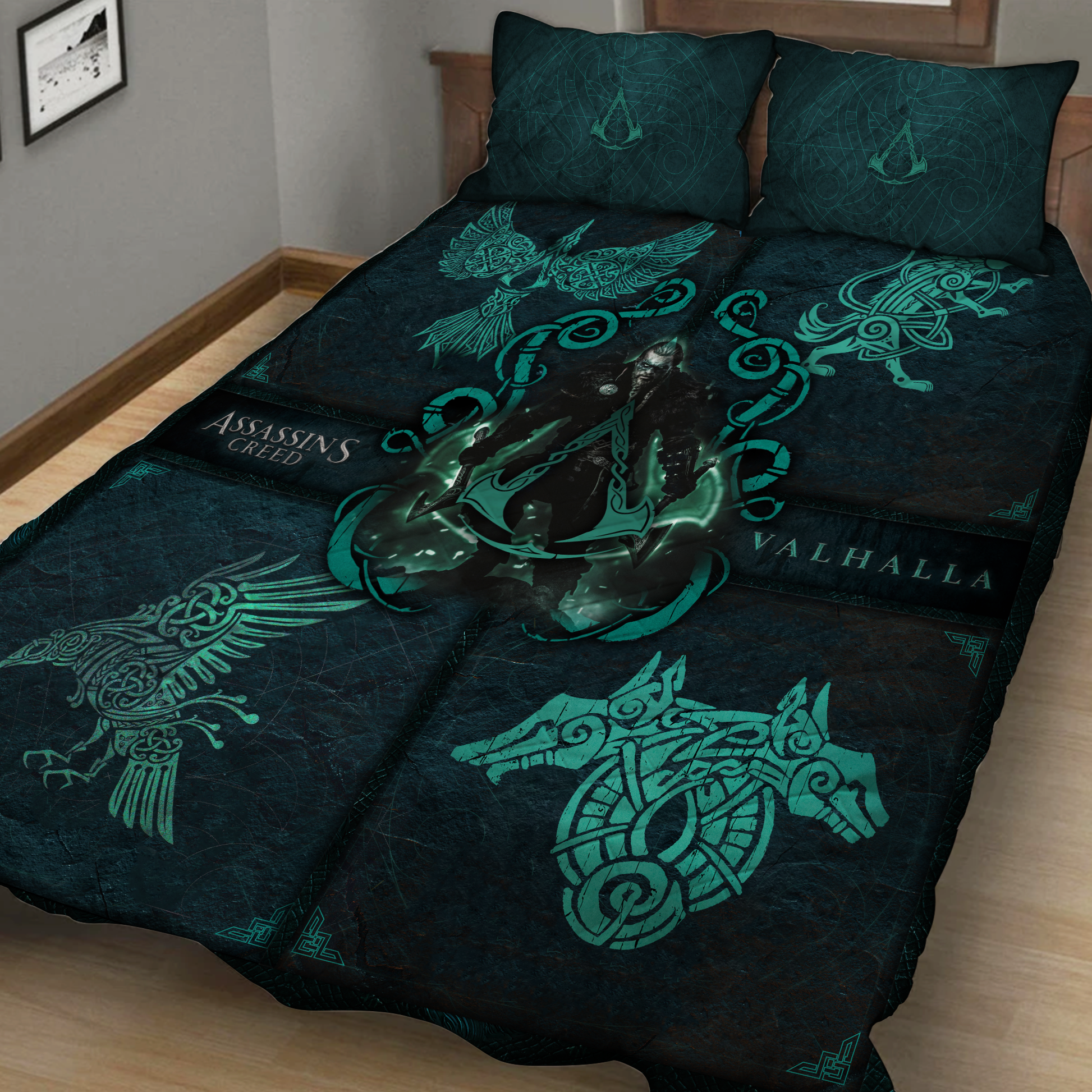 Assassin's Creed Valhalla 3D Quilt Bed Set Quilt Set