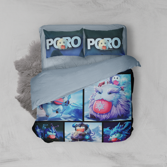 League Of Legends Poro Complication 3D Bed Set