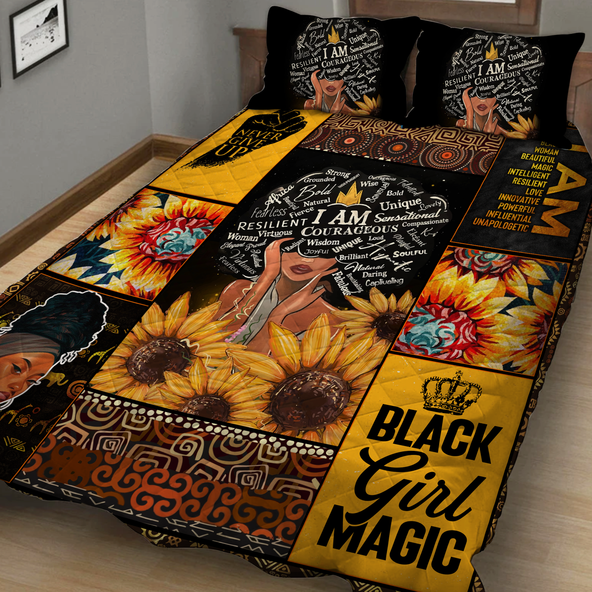 Personalized God Says I Am Black Woman Quilt Blanket Quilt Set