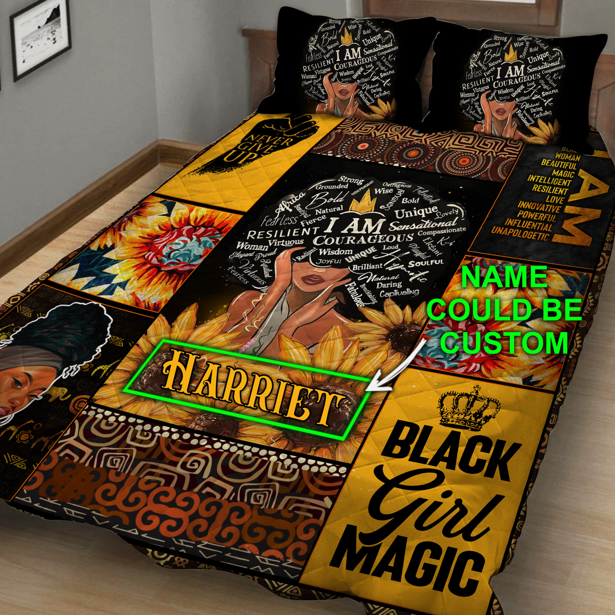 Personalized God Says I Am Black Woman Quilt Blanket Quilt Set Quilt Set