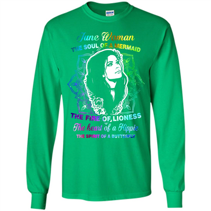 June Woman T-shirt The Heart Of A Hippie Irish Green