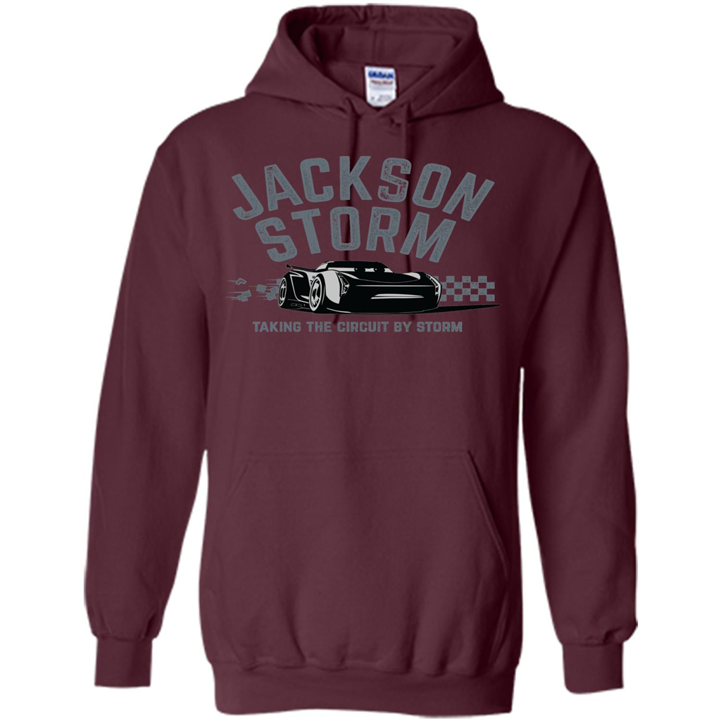 Love Car T-shirt Jackson Storm Taking The Circuit By Storm Maroon