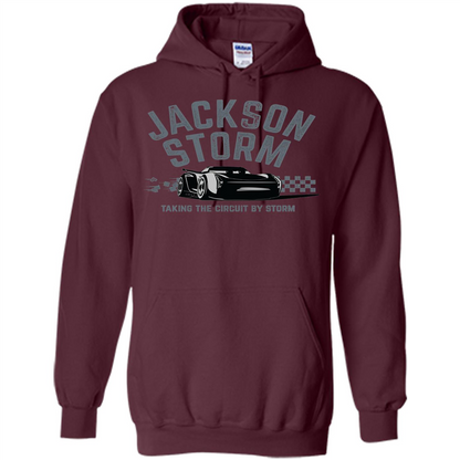 Love Car T-shirt Jackson Storm Taking The Circuit By Storm Maroon
