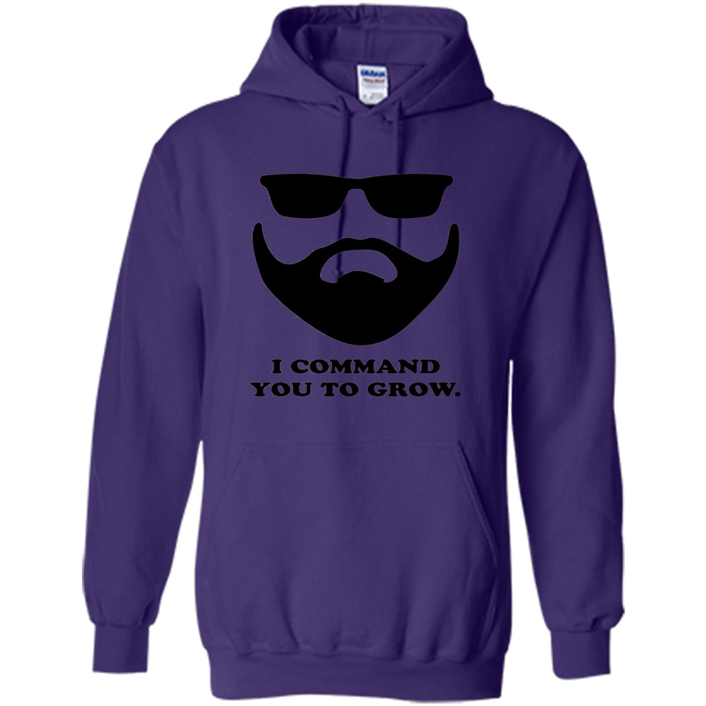 Beard T-Shirt I Command You To Grow T-shirt Purple