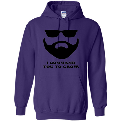 Beard T-Shirt I Command You To Grow T-shirt Purple