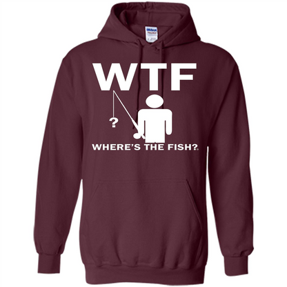 Fishing T-shirt Where's The Fish Maroon