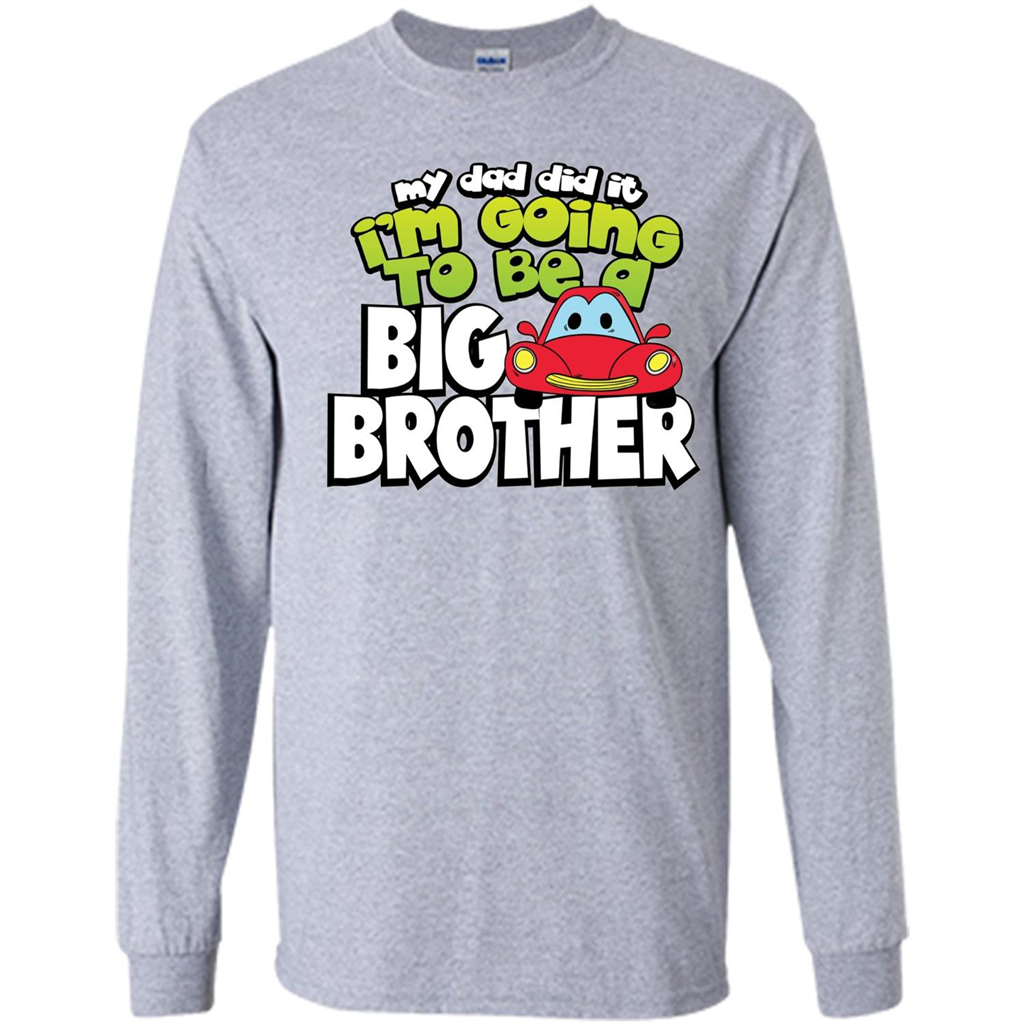 Car Brother T-shirt I'm Going To Be a Big Brother Sport Grey