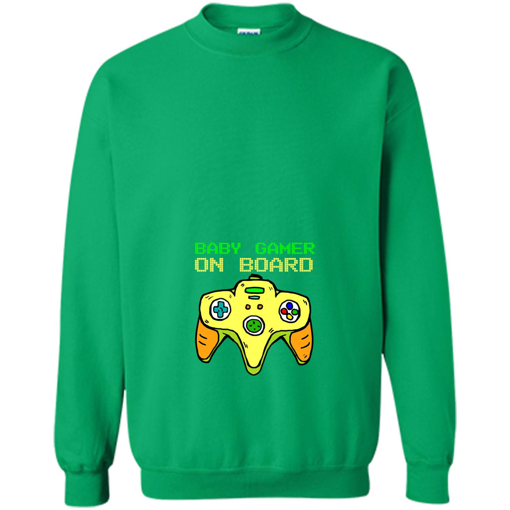 Pregnancy & Birth T-shirt Baby Gamer On Board Irish Green