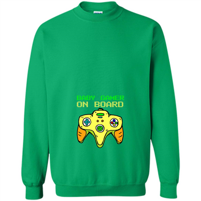 Pregnancy & Birth T-shirt Baby Gamer On Board Irish Green