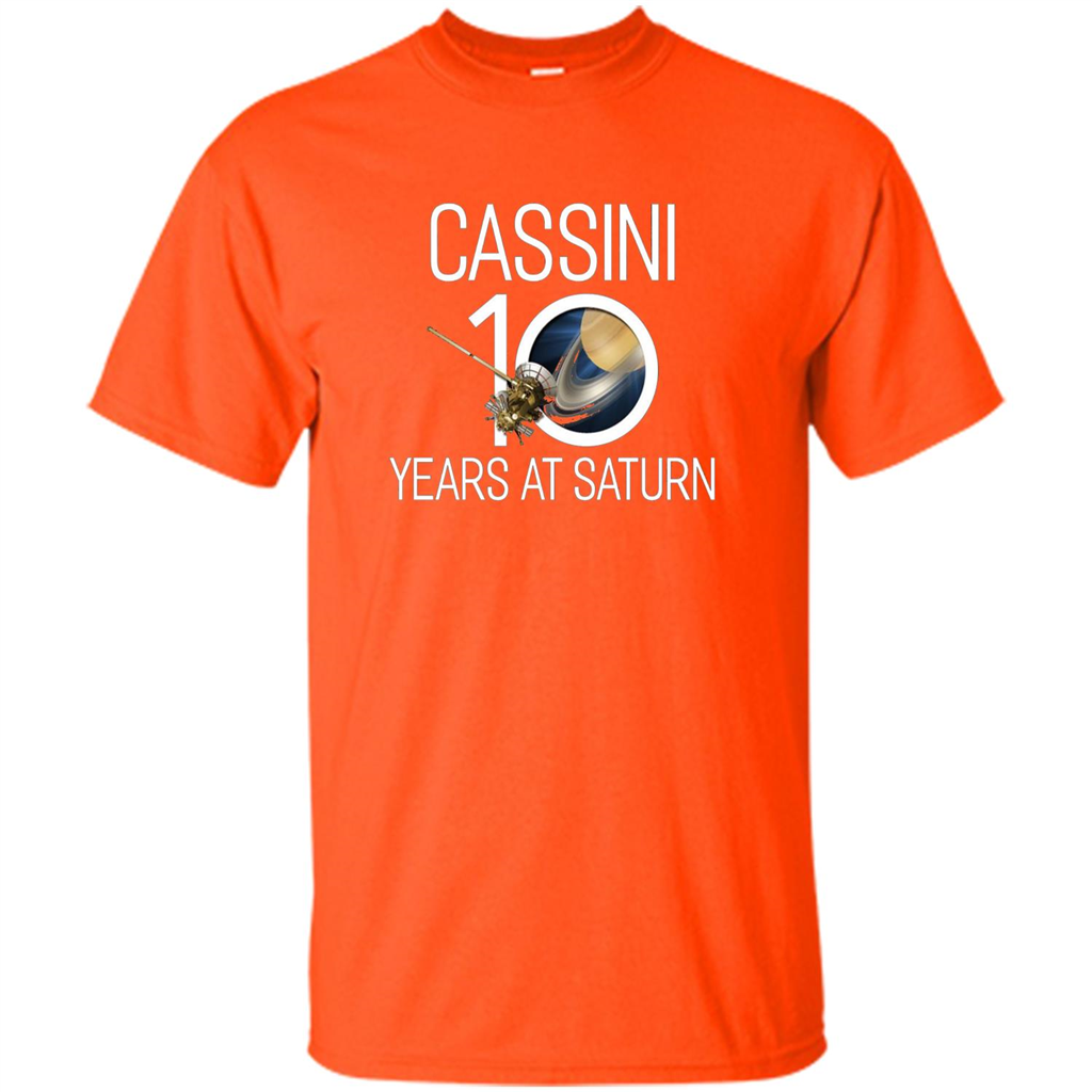 Cassini 10 Years at Saturn T-shirt Orange