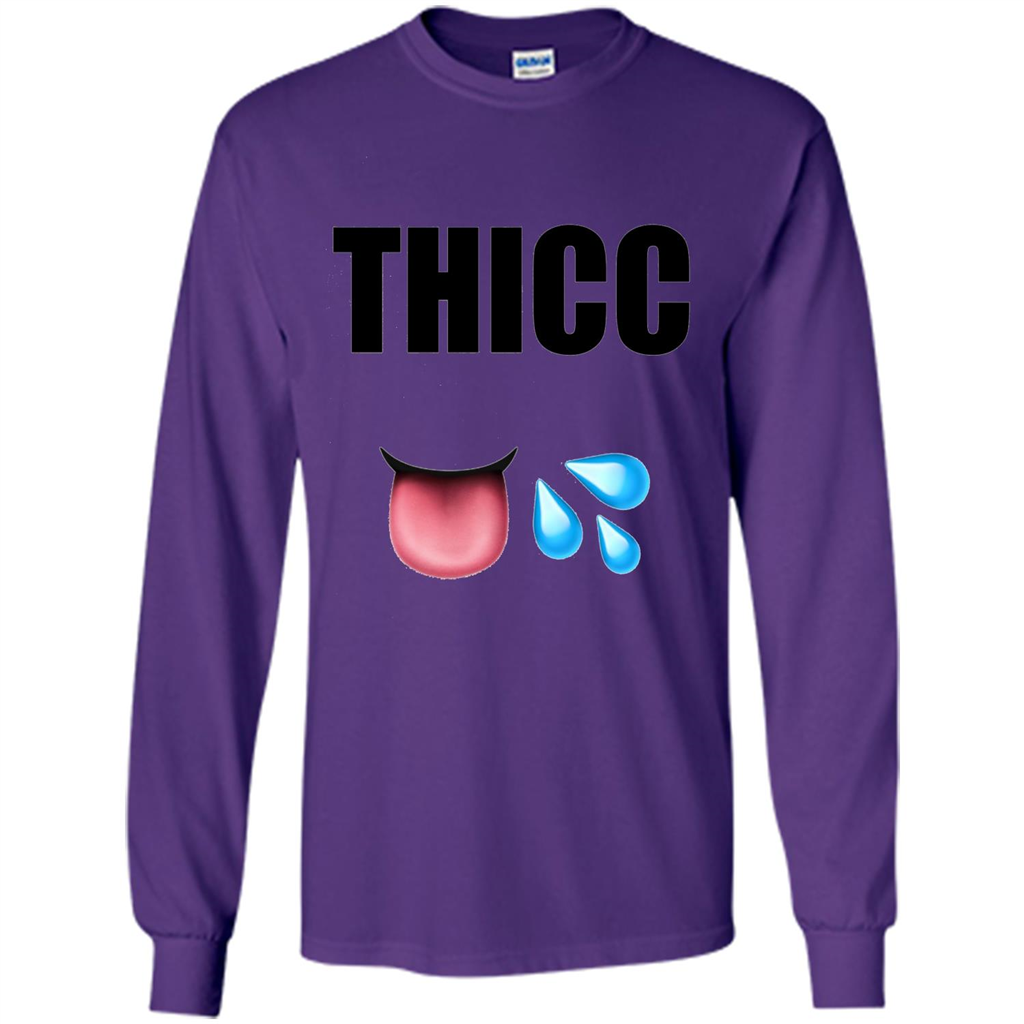THICC Funny Gym Squat T-shirt Purple