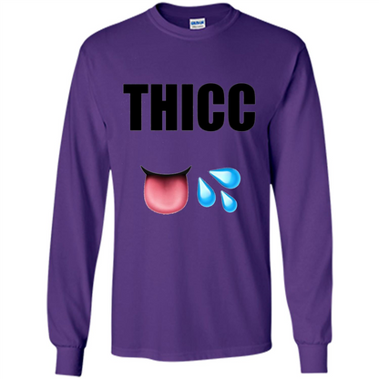 THICC Funny Gym Squat T-shirt Purple
