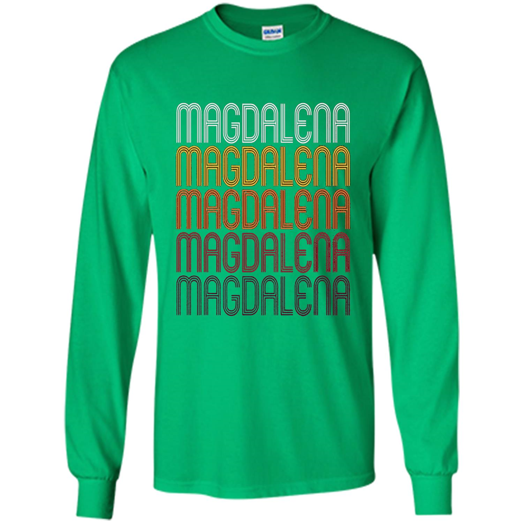 Magdalena Retro Wordmark Pattern T-shirt Irish Green