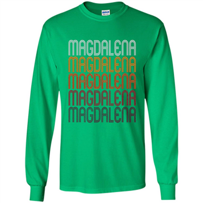 Magdalena Retro Wordmark Pattern T-shirt Irish Green