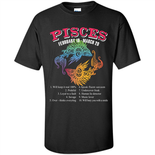 Pisces Facts T-shirt Black