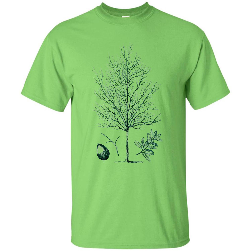 Oak Tree T-Shirt. Tree Acorn Oak Tree Woodsman T-shirt Lime