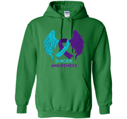 Suicide Awareness Shirt Wings and Ribbon Suicide Prevention shirt Irish Green