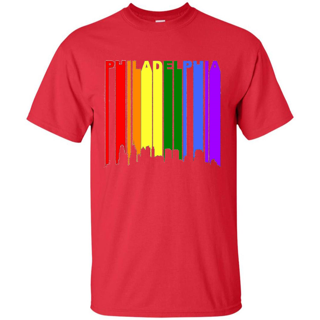 Philadelphia PA Downtown Rainbow LGBT Gay Pride T-shirt Red