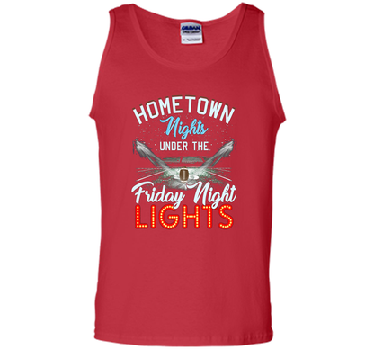 Home Town Nights Under Friday Lights Football Mom T-shirt shirt Red