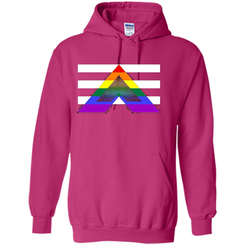 LGBT Pride Straight Ally Pride Flag T-Shirt Heliconia