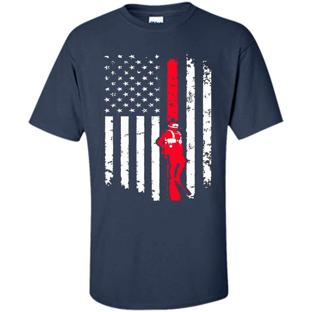 The American Flag Scuba Diving T-shirt Navy