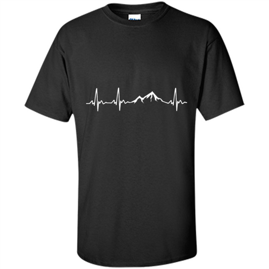 Mountain Lover T-shirt My Heart Beats For The Mountains Black