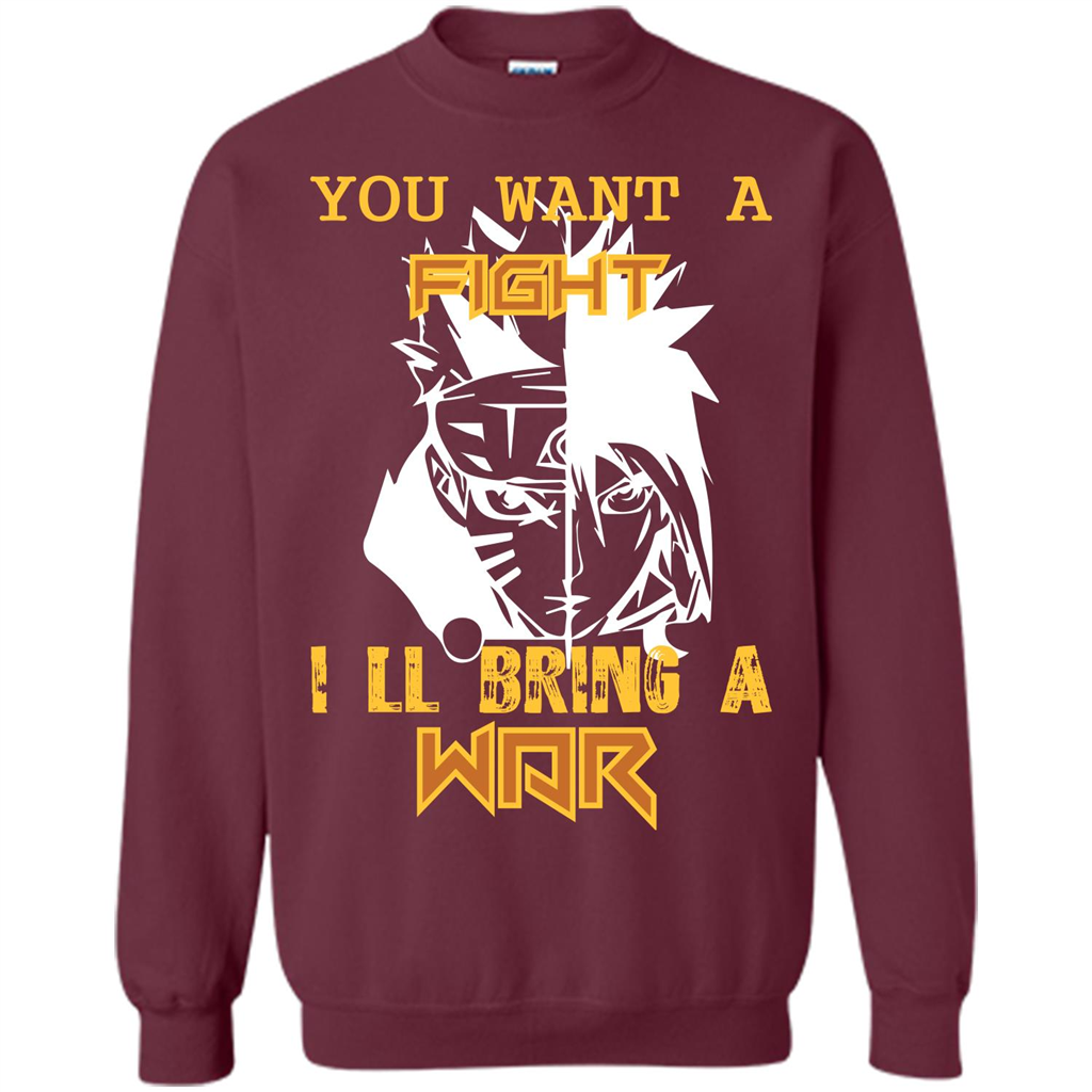Movie T-shirt You Want A Fight I_Ñéll Bring A War Maroon