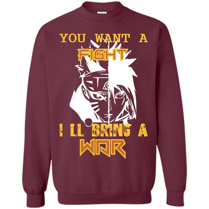 Movie T-shirt You Want A Fight I_Ñéll Bring A War Maroon