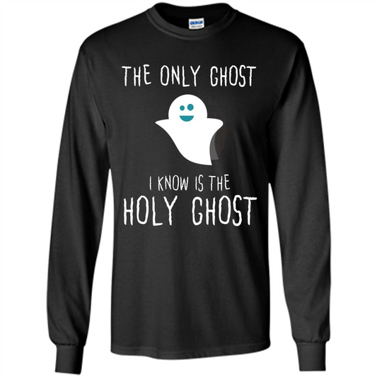 Christian Halloween T-shirt The Only Ghost I Know Is Holy Ghost Orange