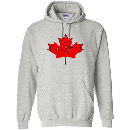 Canada Day T-Shirt. Canada Maple Flag Distressed T-shirt Ash