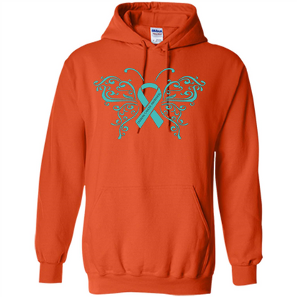 Ovarian Cancer Awareness Butterfly T-Shirt Orange